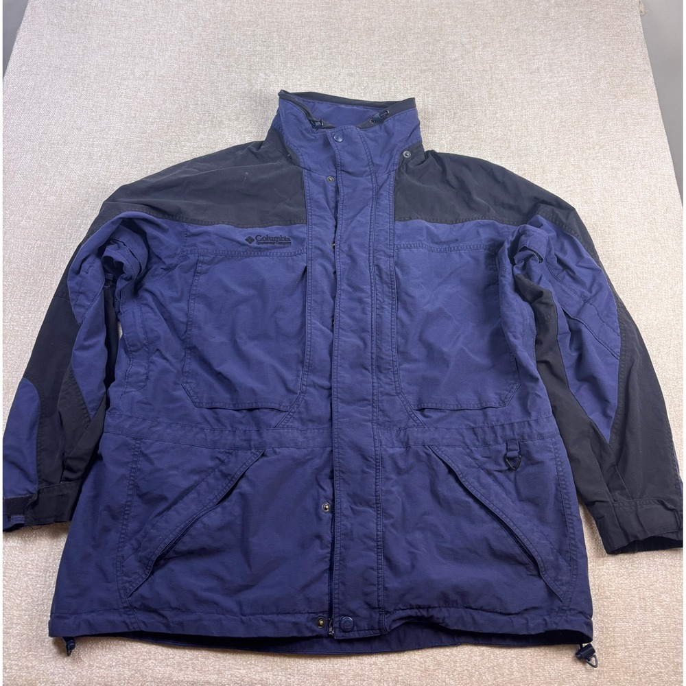 Columbia Double Whammy Interchange Jacket Mens XL Navy Blue Black